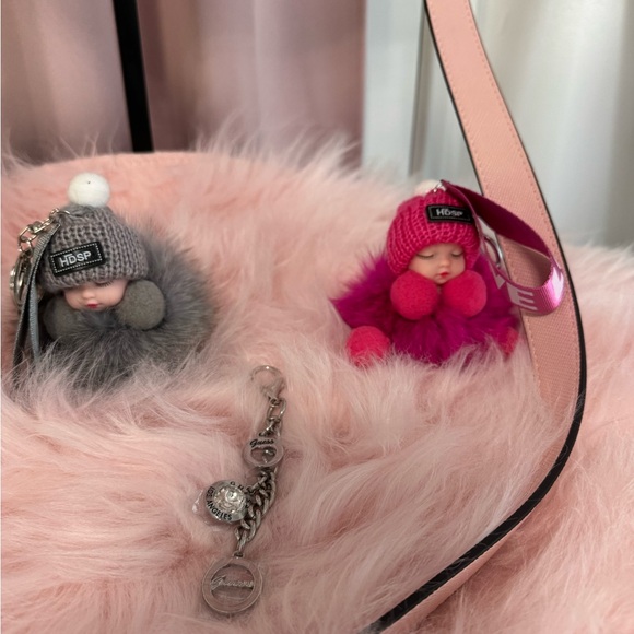 Guess Pink Crossbody Barrel Bag with Charm - Picture 6 of 6